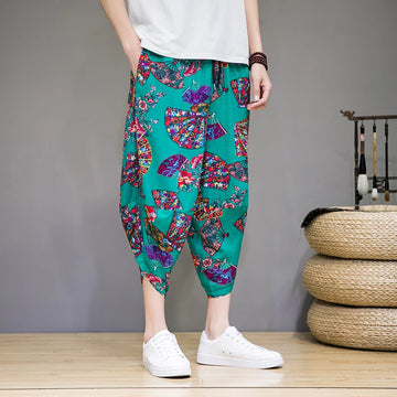 Harajuku Casual Calf-Length Men's Pants