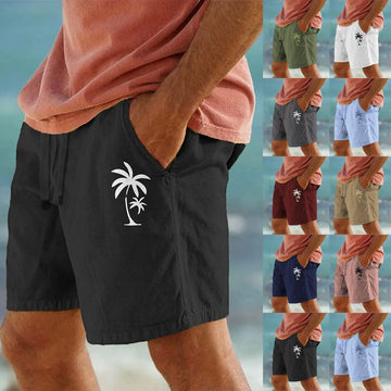 Men's Sports Cotton Linen Casual Loose Shorts