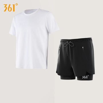 Men's Professional Outdoor Water Sports Set: Surfing Swim Shirt, Trunks, Board Shorts, Glasses & Cap