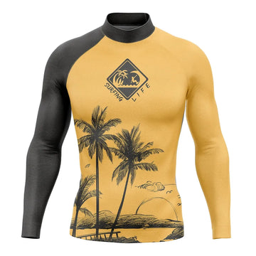 Surfing Shirts Rashguard men's Swimwear Uv Sun Protection Shirt Long Sleeve Surf Beach Clothing Diving Apparel Ropa Surf Hombre