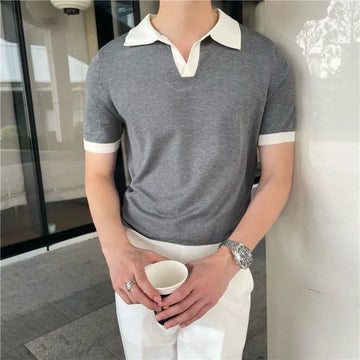 Summer Lapel Breathable Men's Short Sleeve Polo Shirt