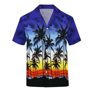 Hawaiian Men's Shirt Summer Fashion Short Sleeve Top 3d Coconut Tree Polo Collar Fashion Oversized Beach Shirt For Men Camiseta